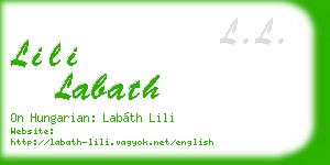 lili labath business card